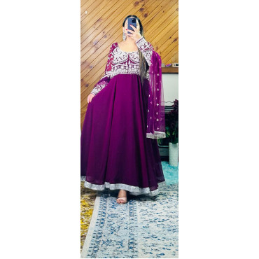 Georgette Anarkali Party Wear Gown for Women